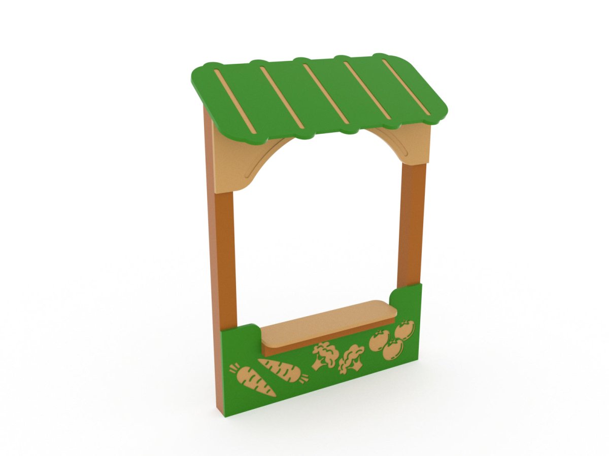 Farmer's Market Facade - Outdoor Playhouse - Playtopia, Inc.