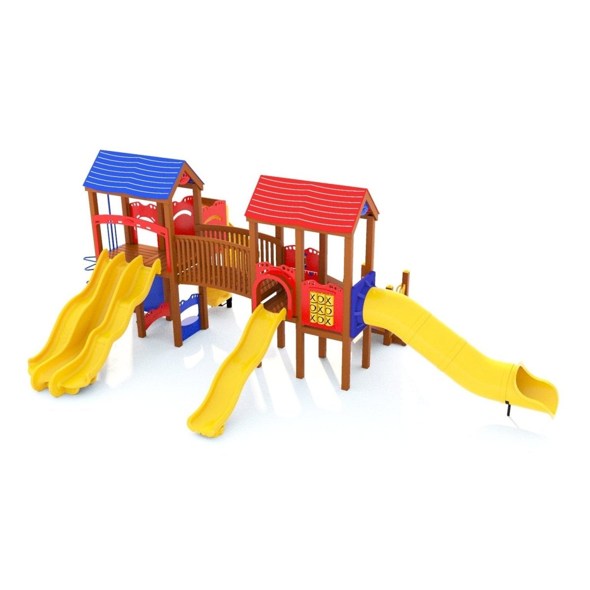 Redwood Playset - School-Age Playgrounds - Playtopia, Inc.